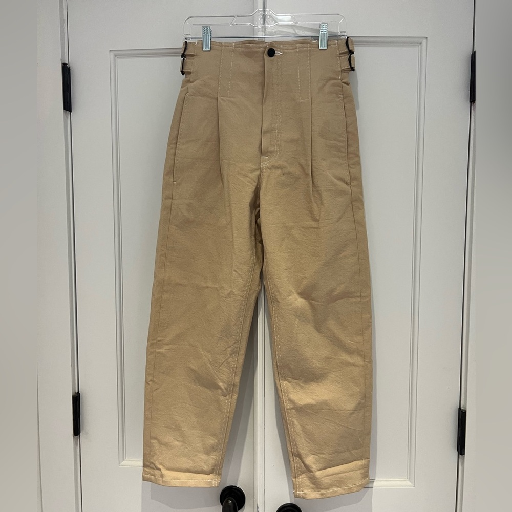 High waisted khaki pant